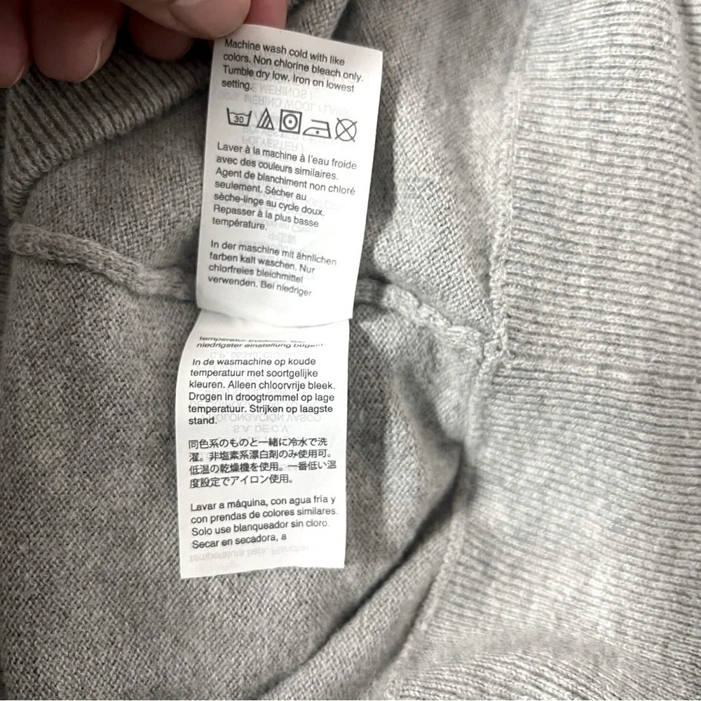 J.Crew Mercantile Men’s Medium Gray Quarter Zip Merino Wool Blend Sweater EUC